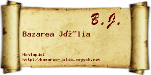 Bazarea Júlia névjegykártya